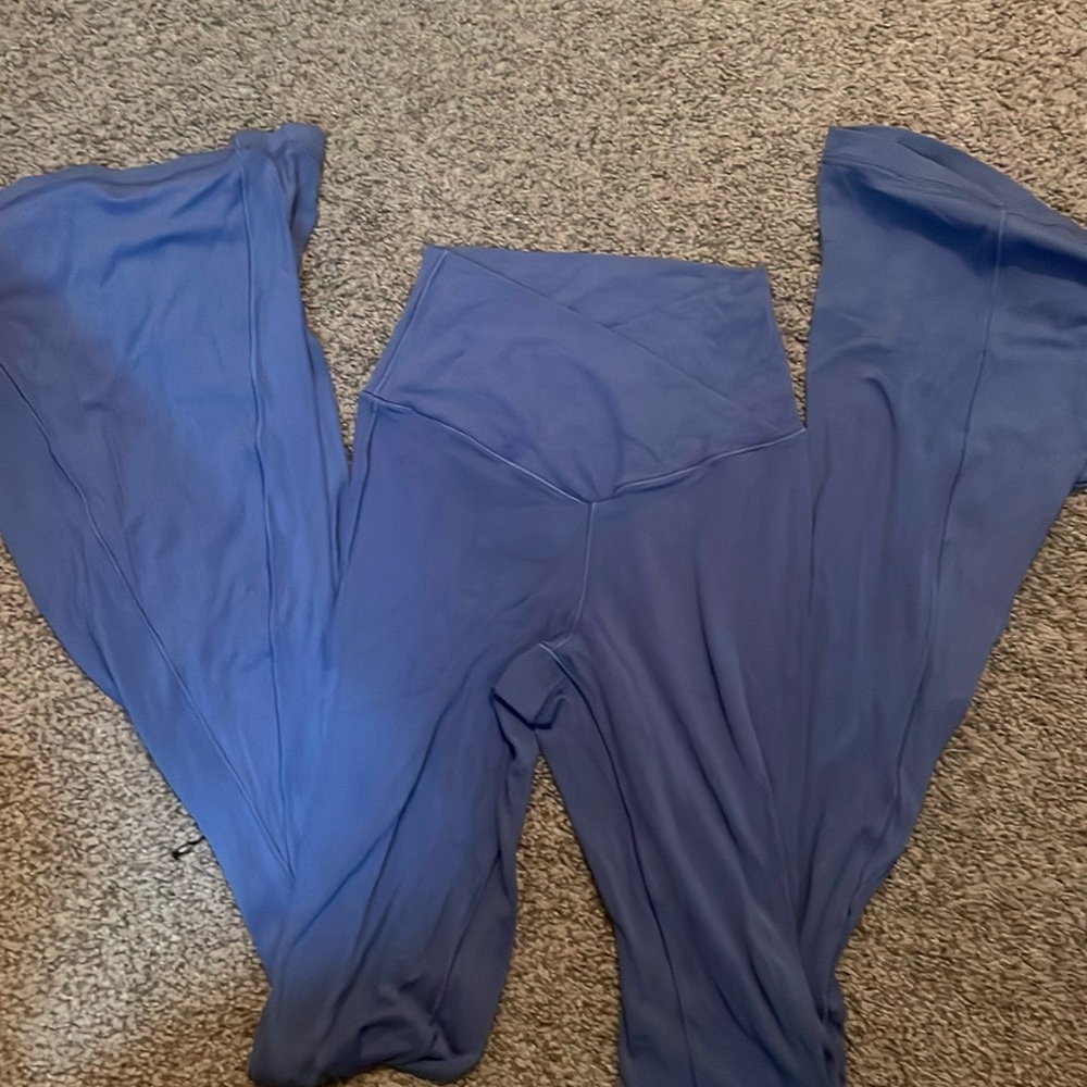 OFFLINE by aerie real me high waisted crossover rib super flared leggings